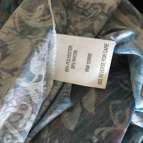 🔴 Seven7 blue graphic printed long sleeved top - Picture 7 of 7